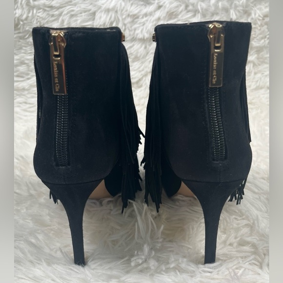 Louise et Cie | Lo-Jayane | Black Fringe Stiletto
Suede Peep Toe Boot - Picture 6 of 11